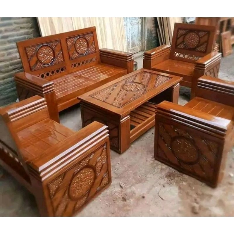 Kursi tamu jati  model tumpuk jati jepara