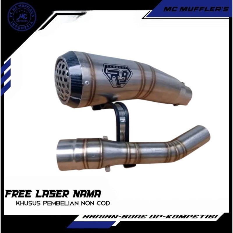 knalpot racing r9 h2 gp series slipon cbr150r new cb150r all new cbr