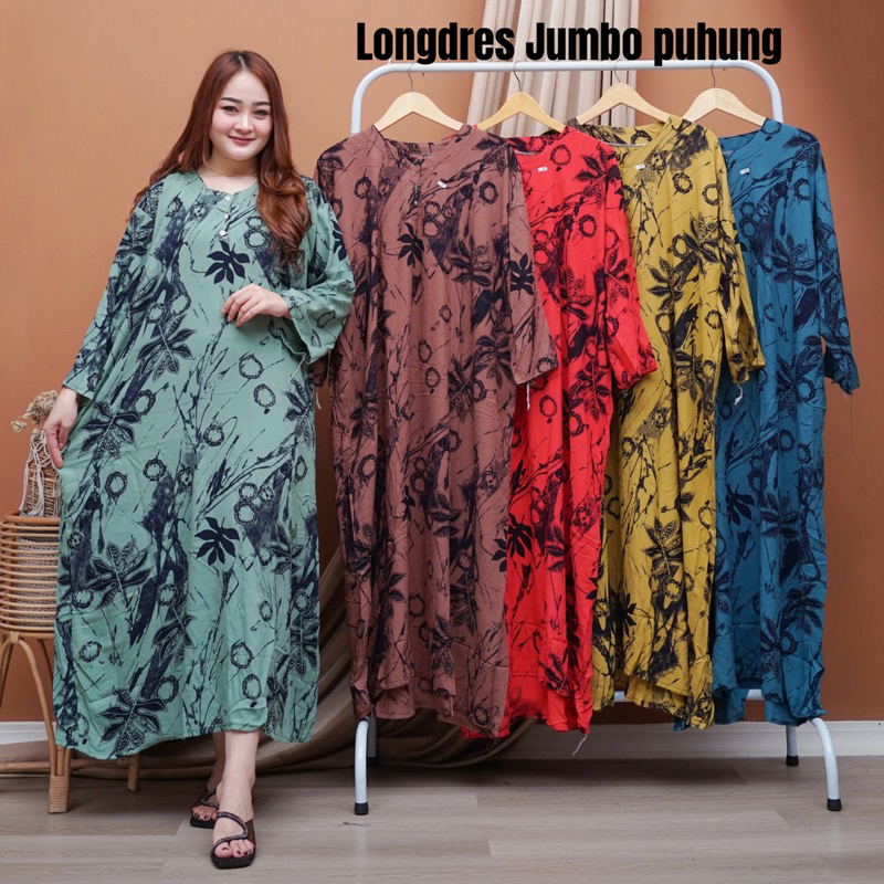 LONGDRESS ARABIAN KEKINAIN TERBARU LD 140 RAYON TEBAL | KANCING DEPAN BUSUI | DASTER LONG JUMBO | SE