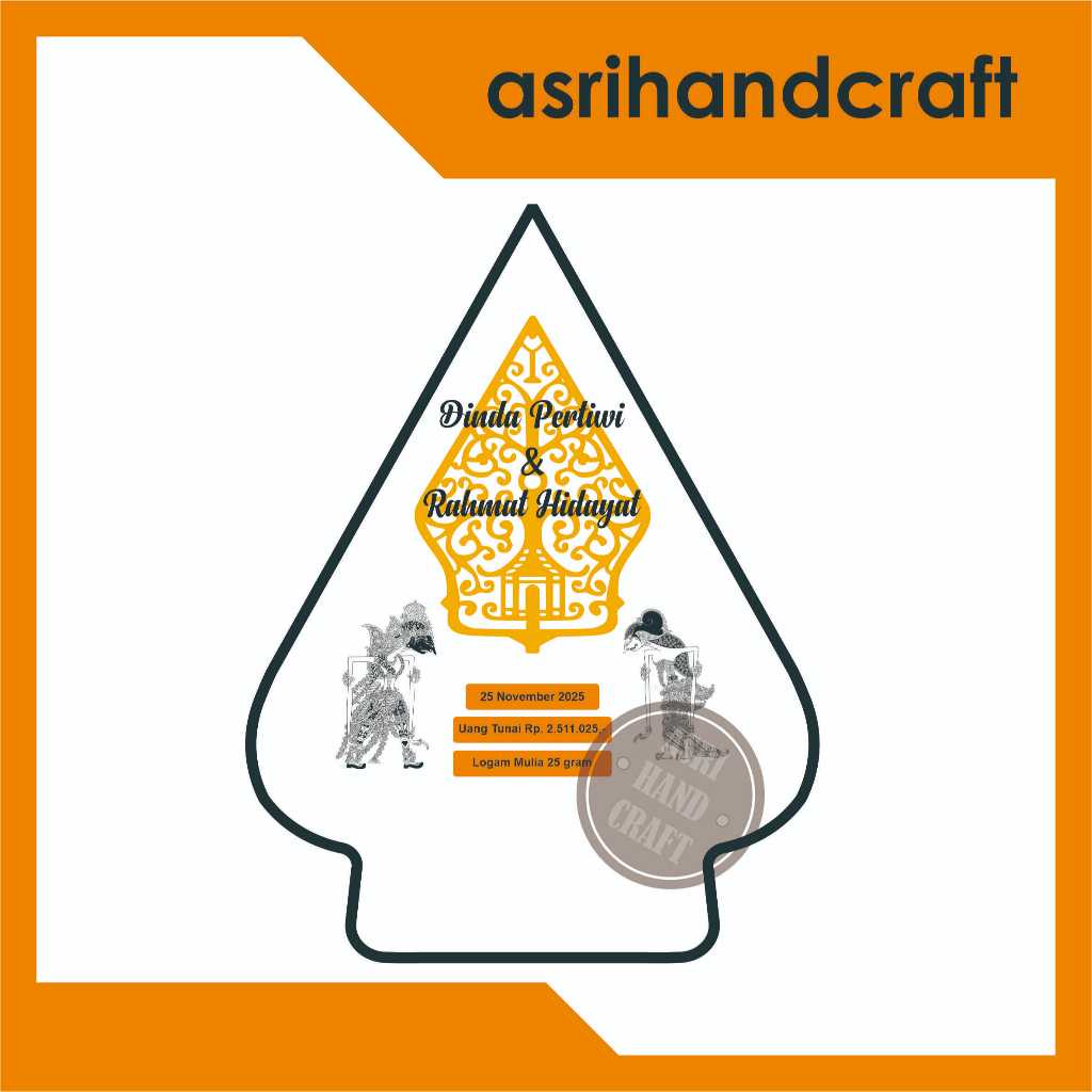 MAHAR WAYANG GUNUNGAN FULL ACRYLIC GOLD