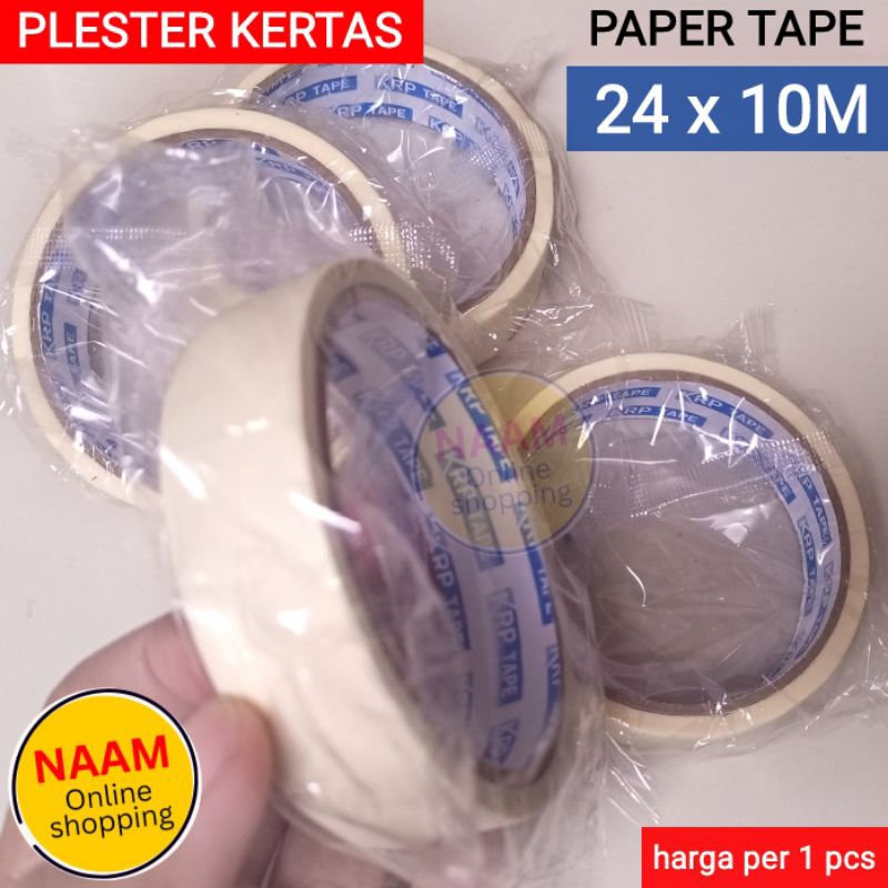 (24MM) PLASTER KERTAS / LAKBAN KERTAS 24 MM - PAPER TAPE / MASKING TAPE 24MM