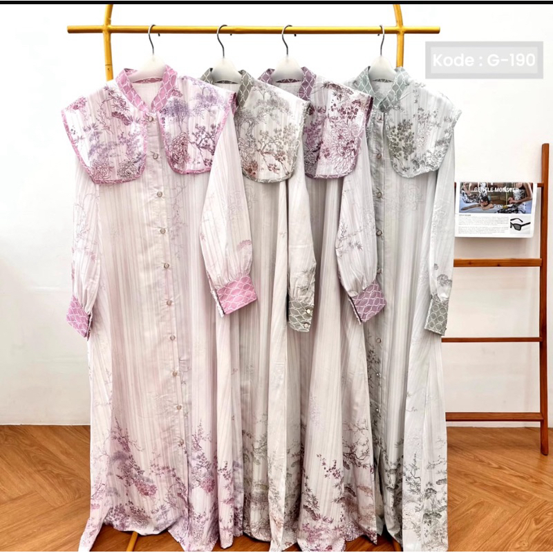 Gamis Lebaran Ayesha Kerah Kupu