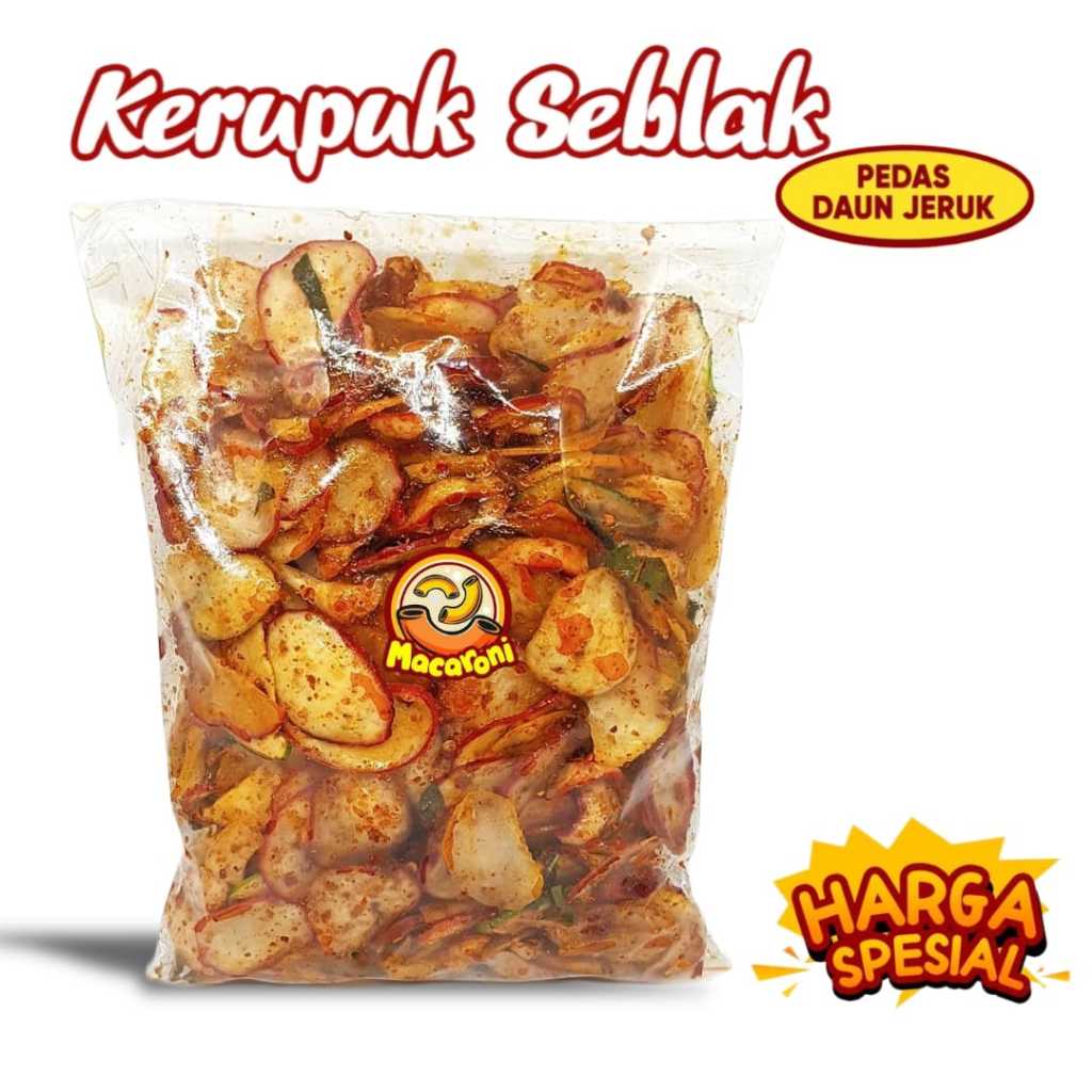 

500 Grm Kerupuk Seblak Cikruh Pedas Daun Jeruk - Kerupuk Seblak Cikruh Food Snack