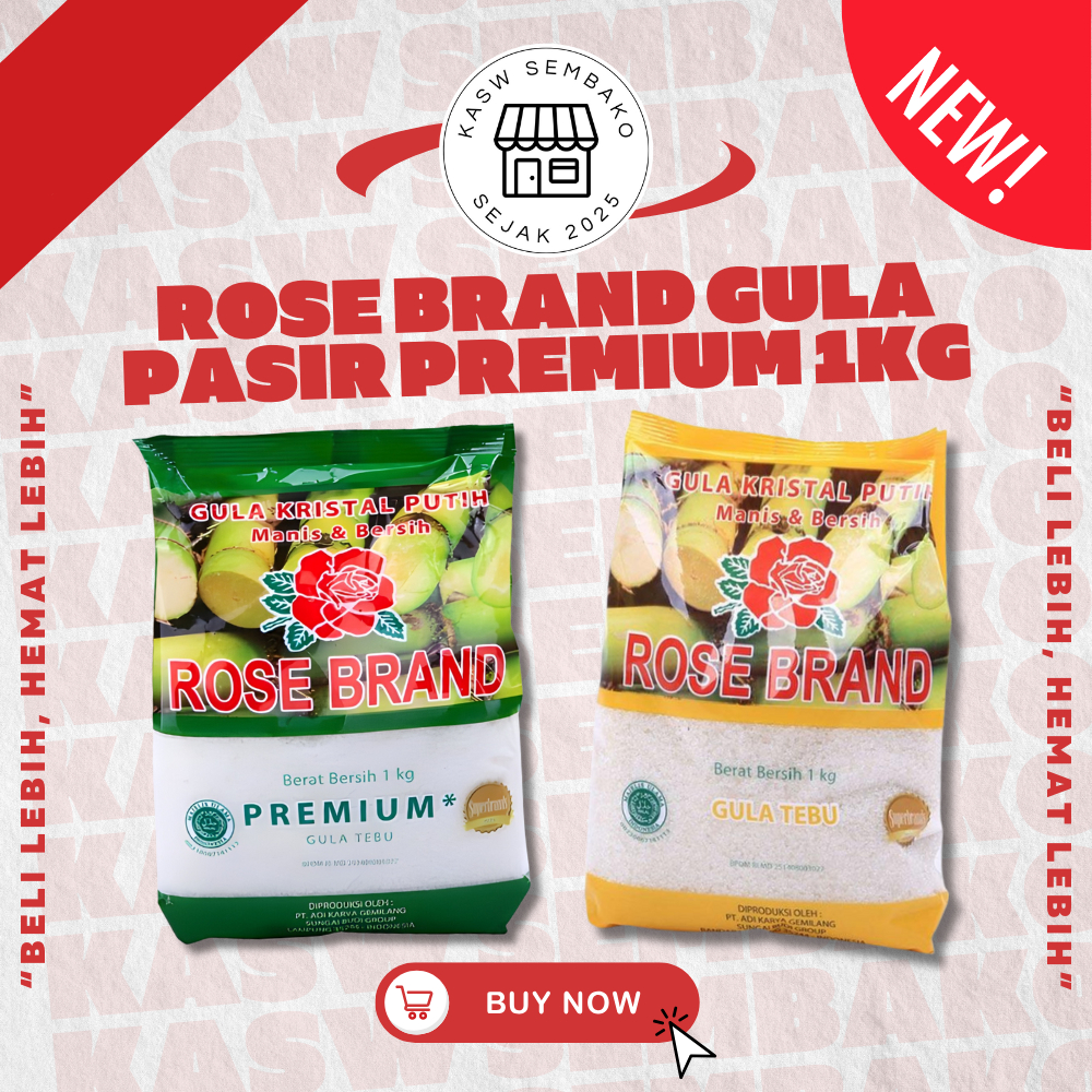 

Rose Brand Gula Pasir Kristal Premium 1Kg