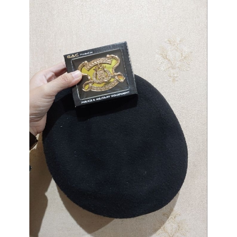 1 SET BARET SABHARA / BARET SAMAPTA / BARET COKLAT POLRI / BARET POLISI