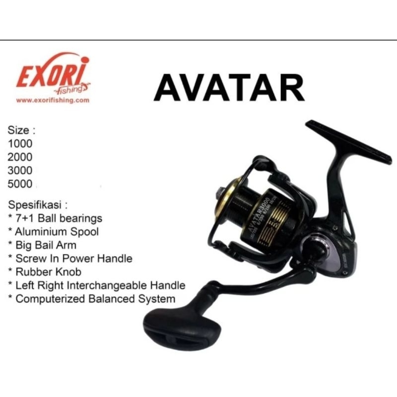 REEL SPINNING EXORI AVATAR 1000 2000 3000 5000