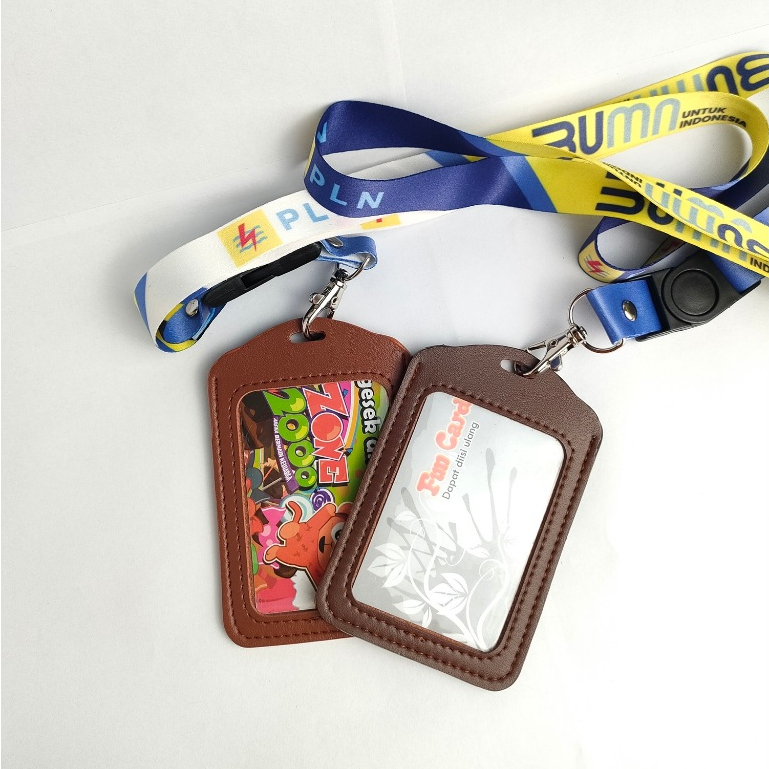 

Name Tag Idcard Holder Kulit Logo PLN Terbaru