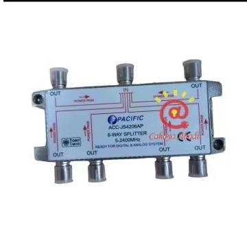 Splitter Spliter TV Antena PACIFIC 6 Way 6 Cabang