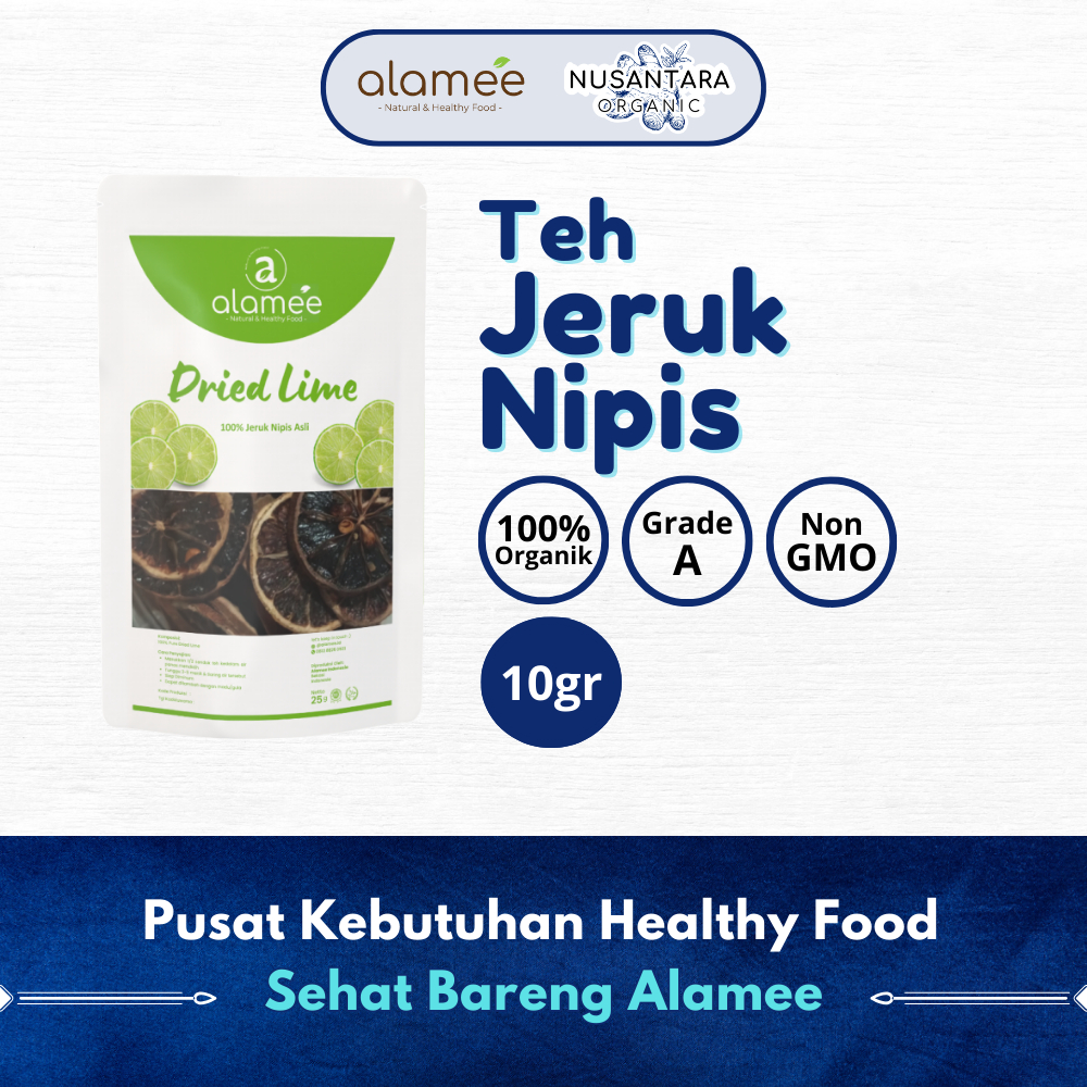 

ALAMEE 10gr Jeruk Nipis Kering Dried Lime Slice Tea Teh Herbal Buah Iris Organik