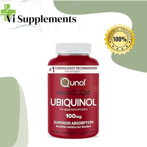 VI SUPPLEMENTS - Qunol Mega CoQ10 UBIQUINOL 100 mg - 120 softgels