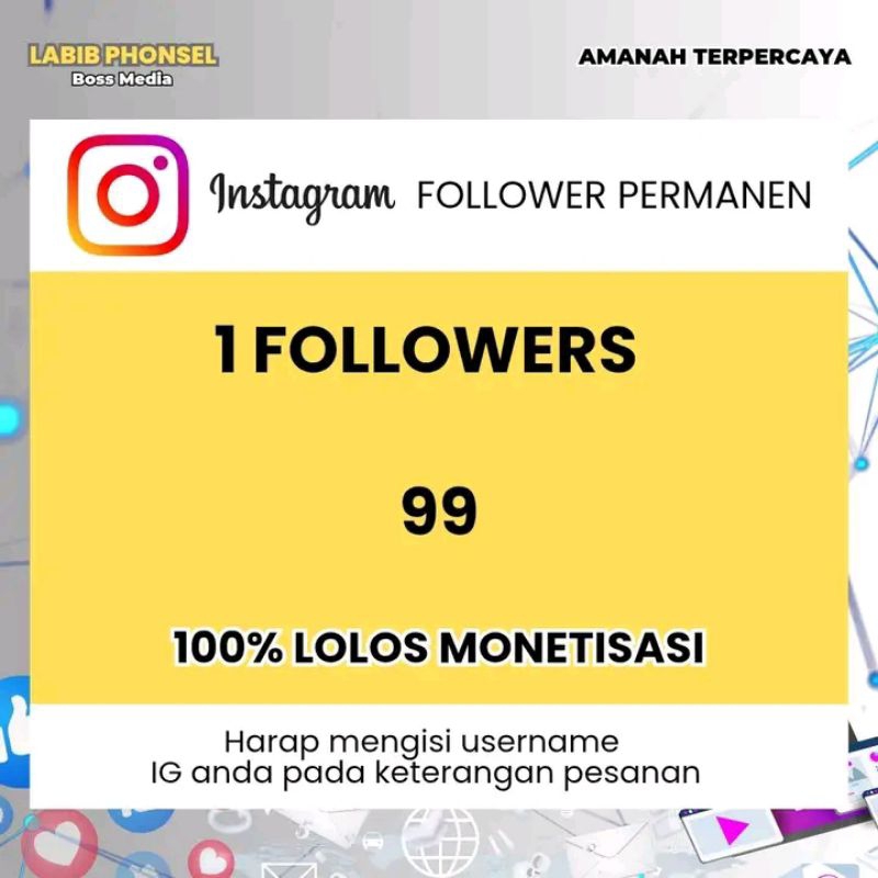FOLLOWERS INSTAGRAM GUARANTEED PERMANEN NO DROP AMAN BERGARANSI