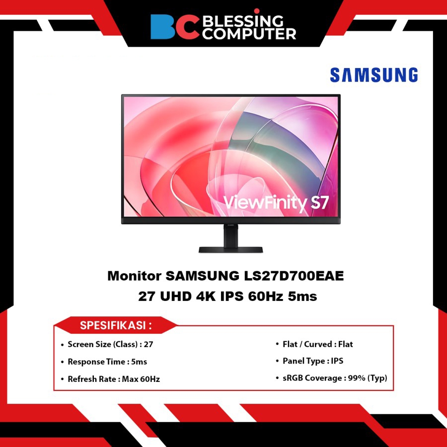 Monitor SAMSUNG LS27D700EAE 27 UHD 4K IPS 60Hz 5ms