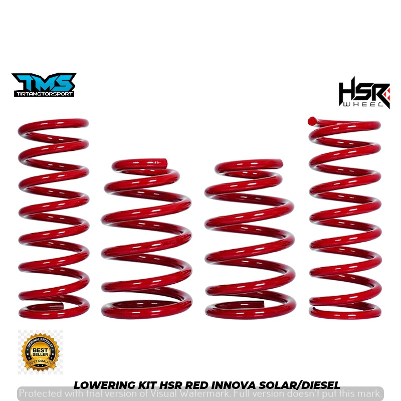 PER CEPER TOYOTA INNOVA - LOWERING KIT HSR RED INNOVA SOLAR/DIESEL