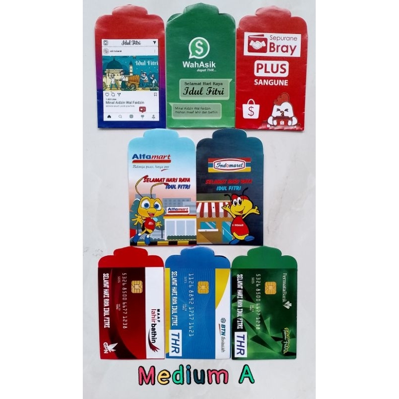 

Amplop Lebaran Medium Motif Waralaba/Angpau Lebaran Siap Pakai