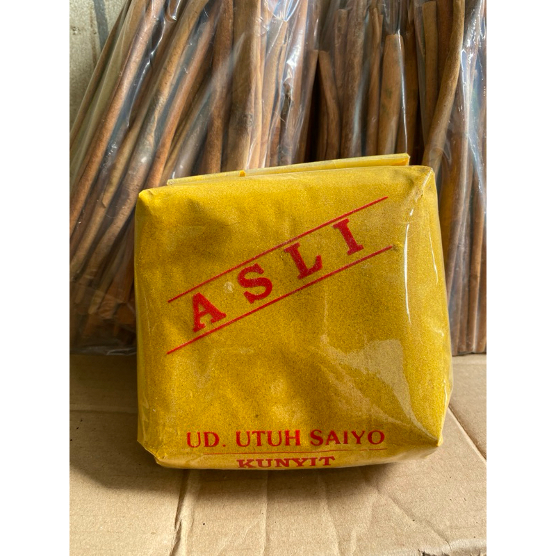 

papi saiyo kunyit bubuk asli ground turmeric powder 1kg 250gr