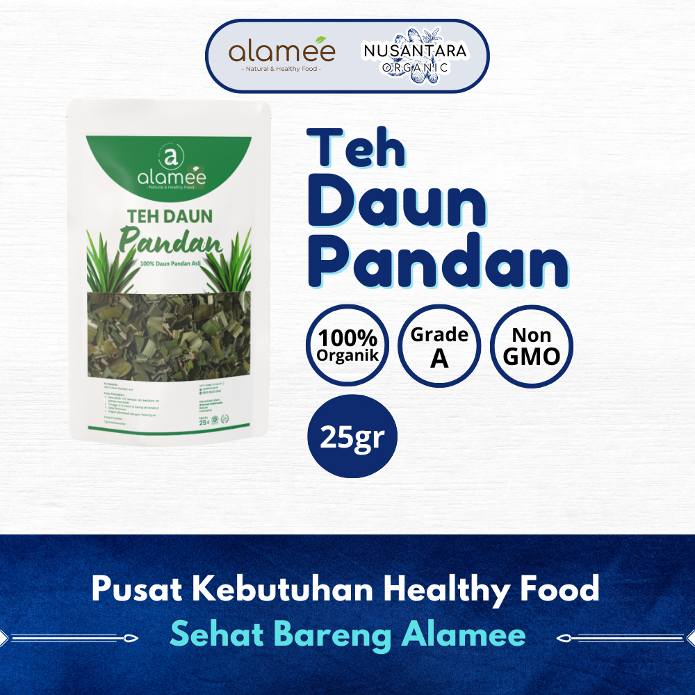 

ALAMEE 25gr Dried Pandan Tea Teh Daun Kering Leaf Organik Nusantara Organic