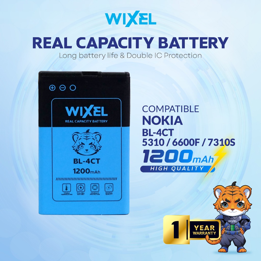 WIXEL Baterai BL-4CT Nokia 5310 XpressMusic 5630 2720 Fold 6600 Fold 6700 Slide 7210 7310 Supernova 