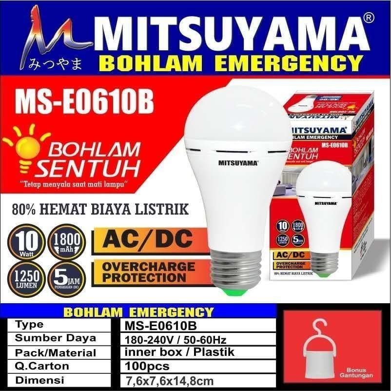 Bohlam Lampu LED Emergency 7W Ajaib Sentuh Mitsuyama MS-E0607B