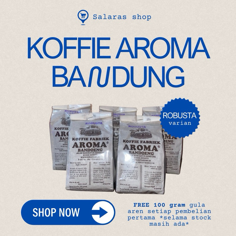 

kopi AROMA Bandung Original Robusta 250gr / koffie AROMA Bandoeng / Kopi Bubuk