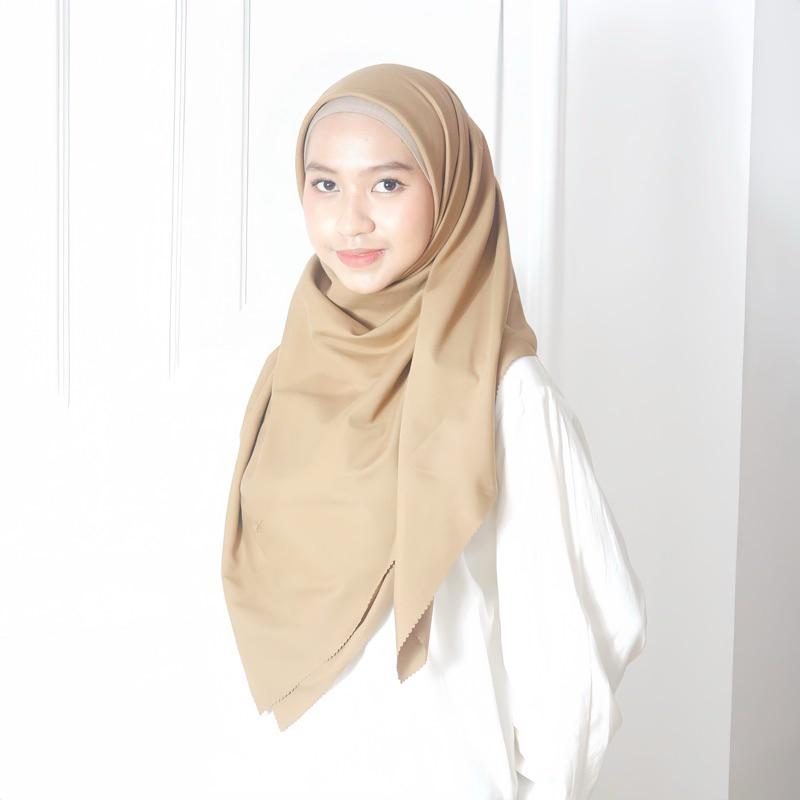 Jasmine jilbab- Segiempat Square Hijab Syari Jumbo 130x130 Voal Miracle Oskara