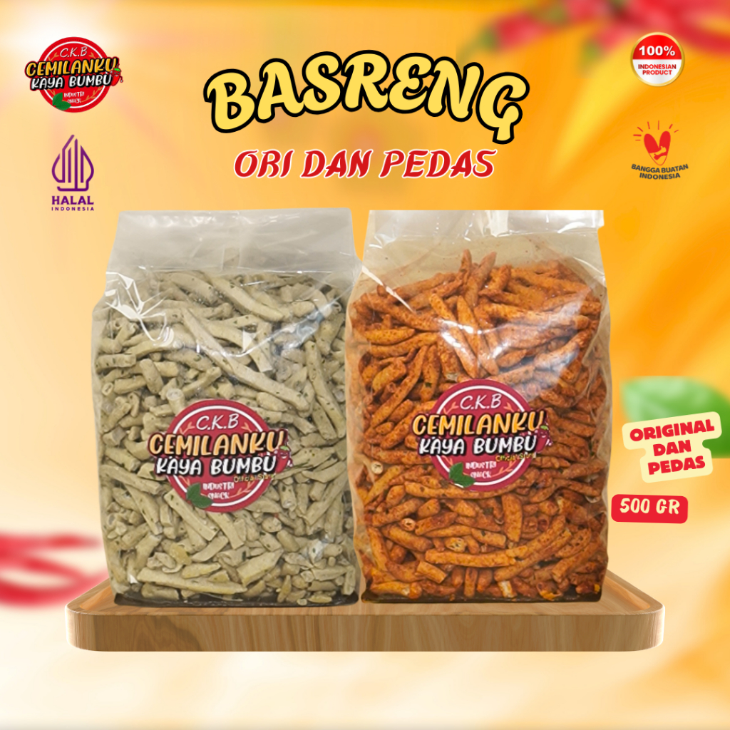 

Cemilanku - 500GR Basreng Pedas Daun Jeruk Orginal dan Pedas