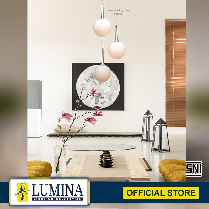 Lumina - Lampu Gantung Hias Fitting Model Minimalis - Type CD-6030/3 CH