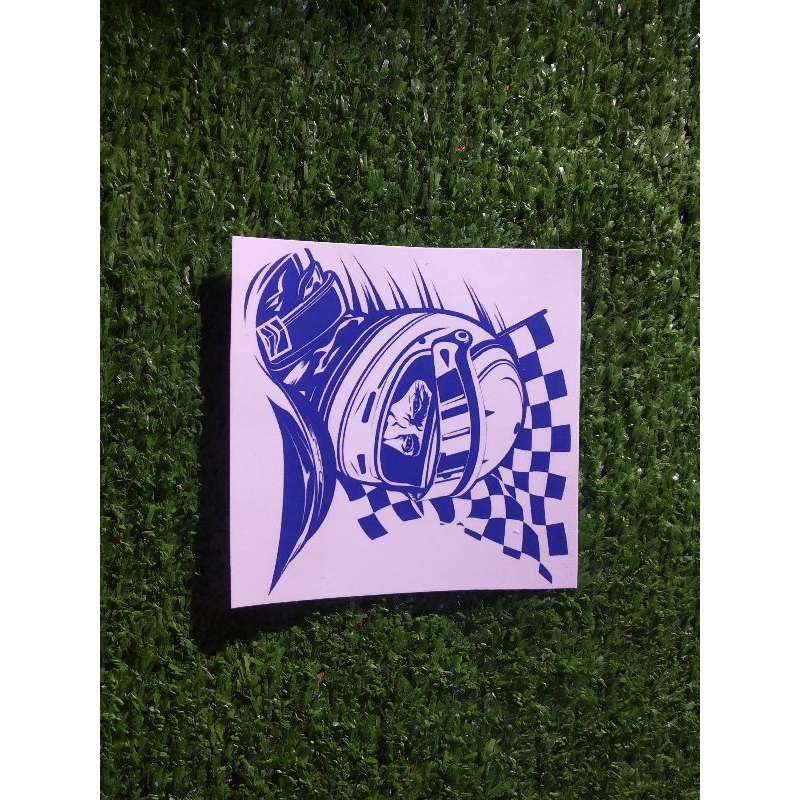 

stiker vinyl aryton senna