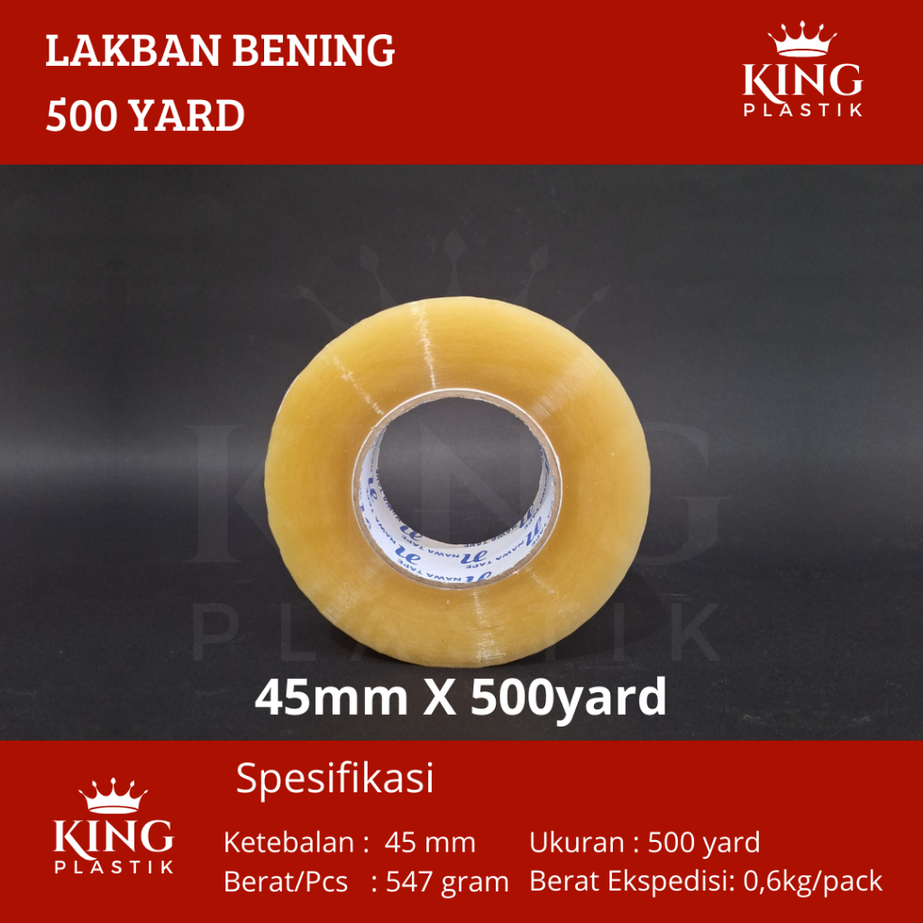 

Lakban Bening 500 Yr Isolasi Solatip Nawa Tape 45mm aya Lengket Kuat Murah