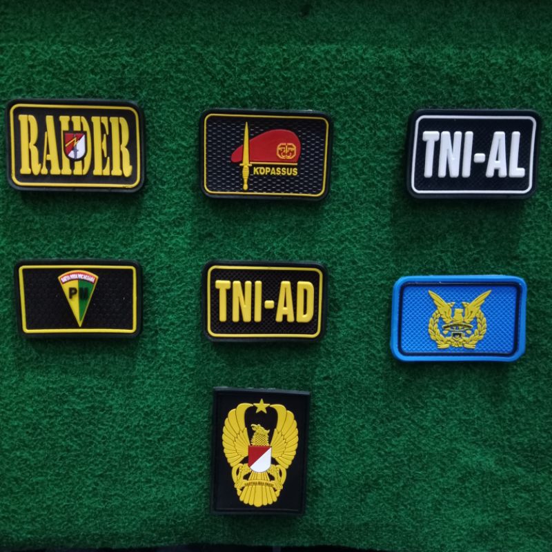 Logo TNI logo patch rubber perekat