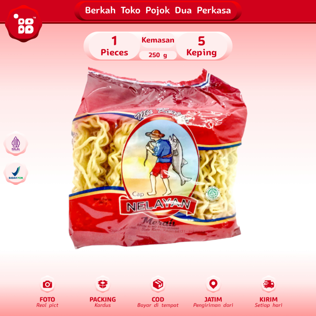 

Cap Nelayan Merah Mie Kering 250 g isi 5 Keping [JATIM]