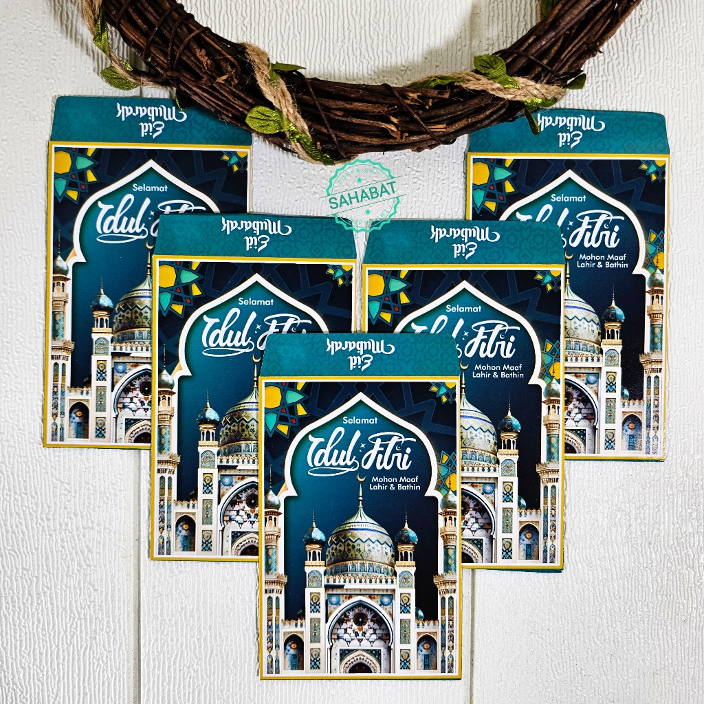 

AMPLOP / ANGPAU LEBARAN GAMBAR MASJID UKURAN MEDIUM ISI 10