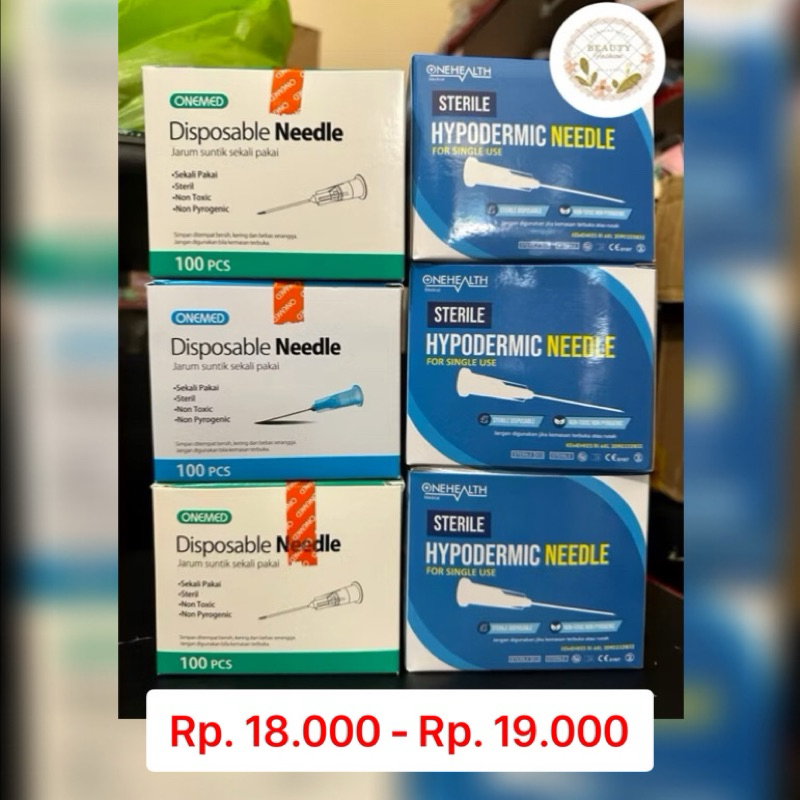 Needle Onemed 18, 21, 23, 24, 25, 26, 27, 30 G isi 100 per Box