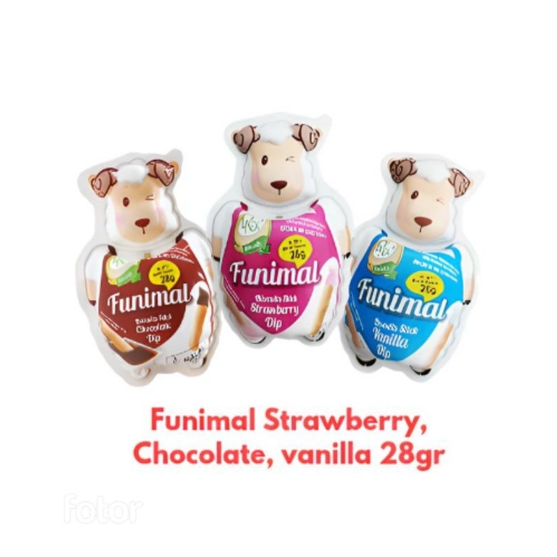 

Funimal Strawberry, Chocolate, Vanila Milk 28gr