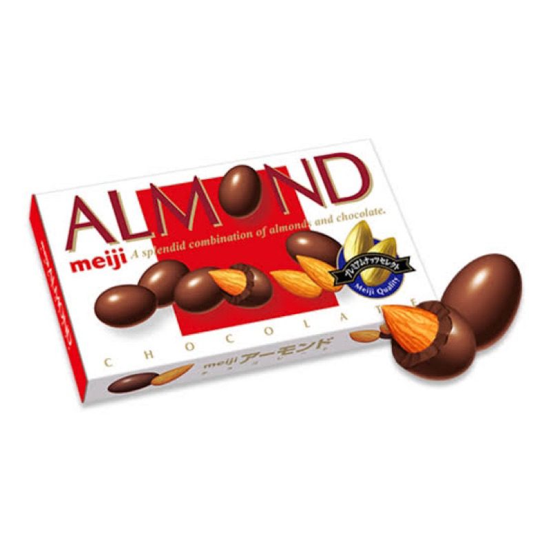 

Meiji Almond or Macadamia nuts snack kacang salut coklat