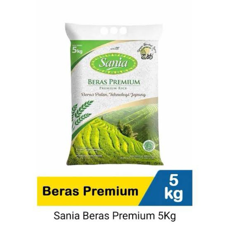 

beras sania 5kg (ecer 1pc)