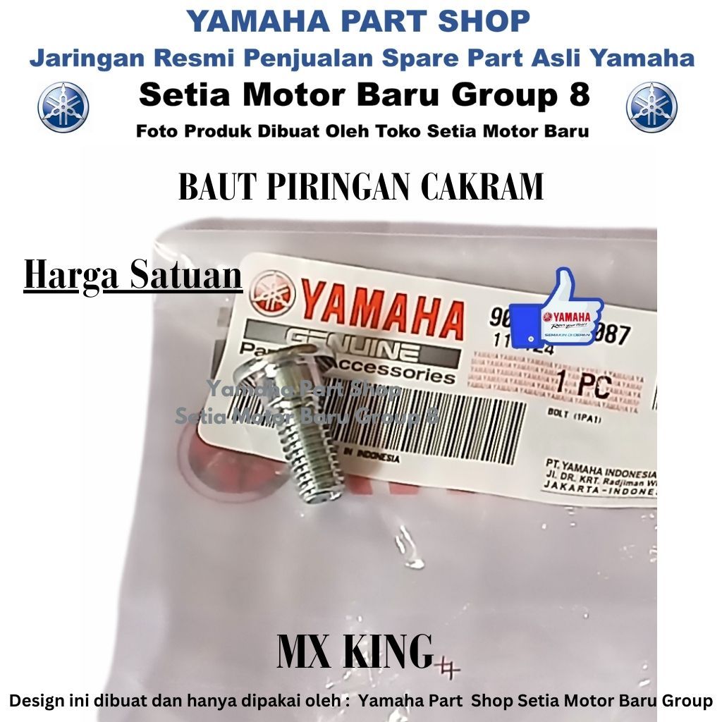 Baut Piringan Cakram Mx King MxKing Depan Belakang Asli Yamaha Surabaya