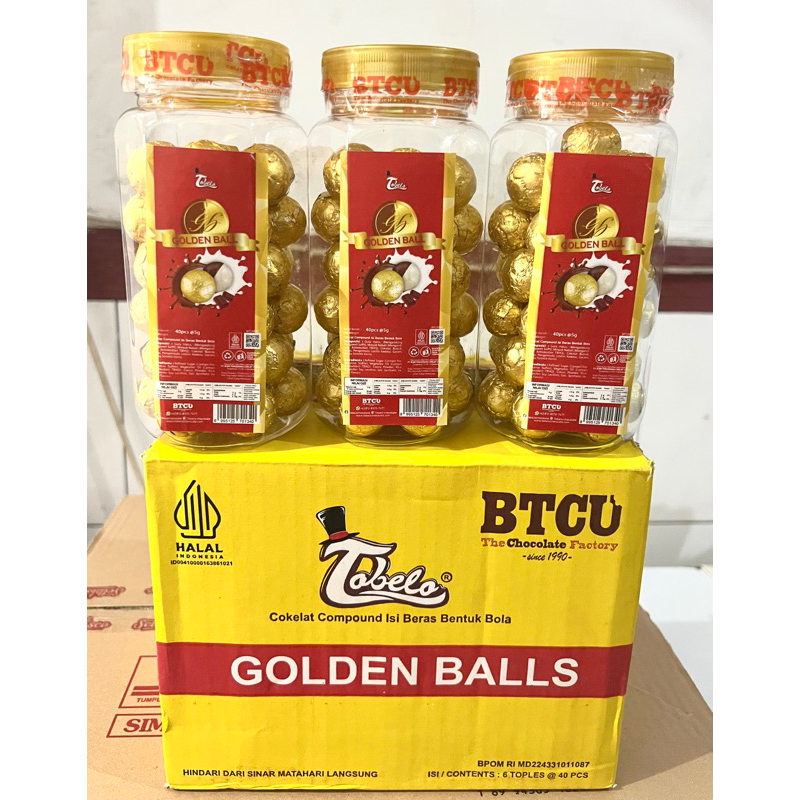 

TOBELO GOLDEN BALLS 200 GRAM ( ISI 40 BUTIR @5 GRAM )