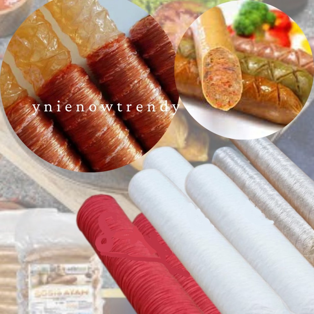 

Kolagen Selongsong Sosis Jumbo Home Made Selulosa Plastik Casing Sosis Eco Pack Halal Food Grade