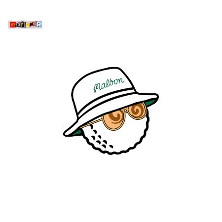 

sticker maIb0n golf logo diecut stiker