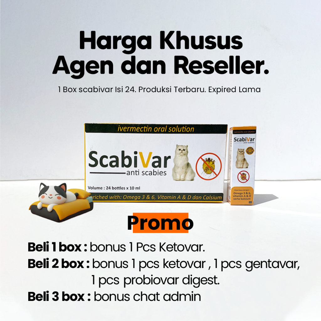 Scabivar - Obat Anti Skabies Kucing Scabivar Ampuh