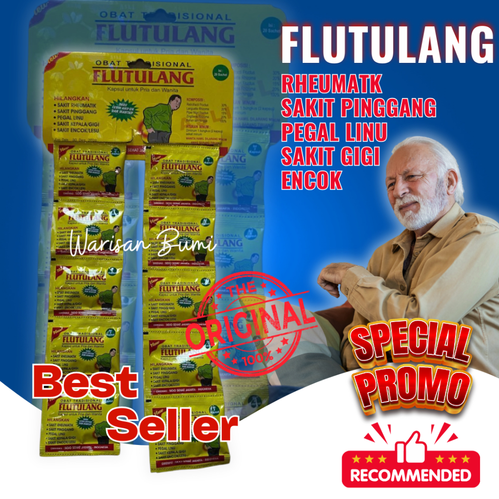 

KAPSUL FLU TULANG PEGAL LINU REMARIK ISI 20 SASET SAKIT PINGGANG ORIGINAL