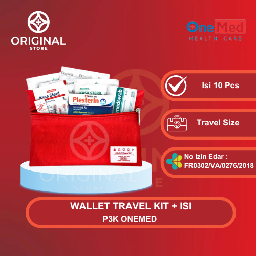 Onemed P3K Wallet Kit Travel Pouch Mini Portable Kotak Pertolongan Pertama + Isi Medis