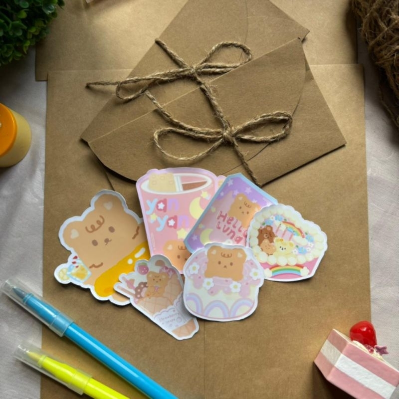 

STICKER DIE CUT PACK | BEARYBOOTH