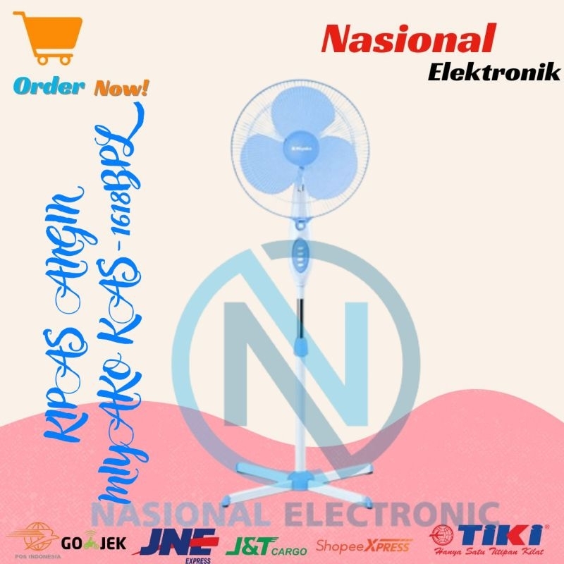 KIPAS ANGIN MIYAKO KAS-1618BPL/STAND FAN MIYAKO KAS1618BPL/KIPAS ANGIN BERDIRI MIYAKO KAS 1618BPL/KI