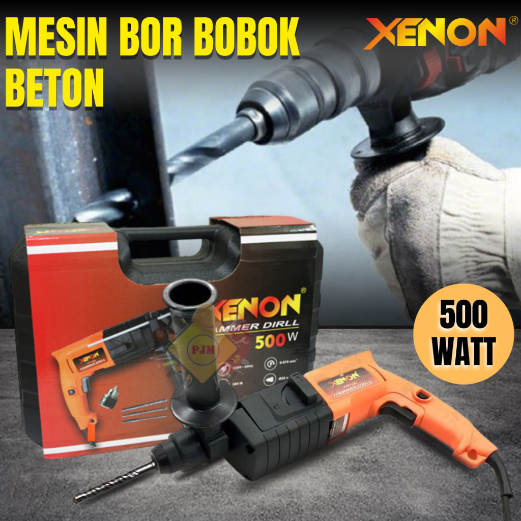Mesin Bor Bobok Beton Xenon 500 Watt Hammer Drill X-HD 500