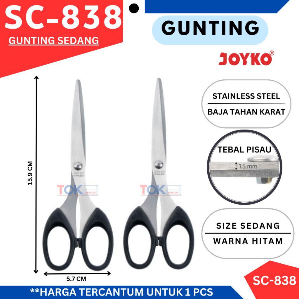 

Gunting JOYKO SC-838 bukan SC-848