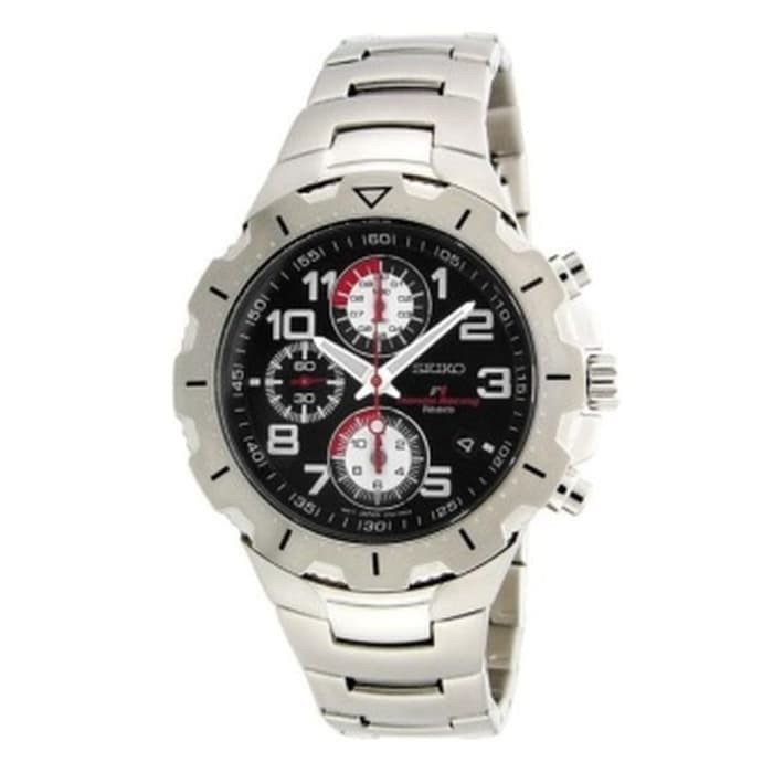 Seiko SND791P1 F1 Honda Racing Team Chronograph Black Dial Stainless Steel - Jam Tangan Seiko Origin