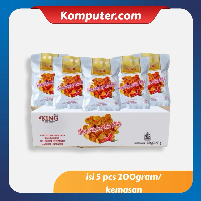 

KRIPIK EMPING BALADO 200GRAM isi 5 pcs DKING SNACK