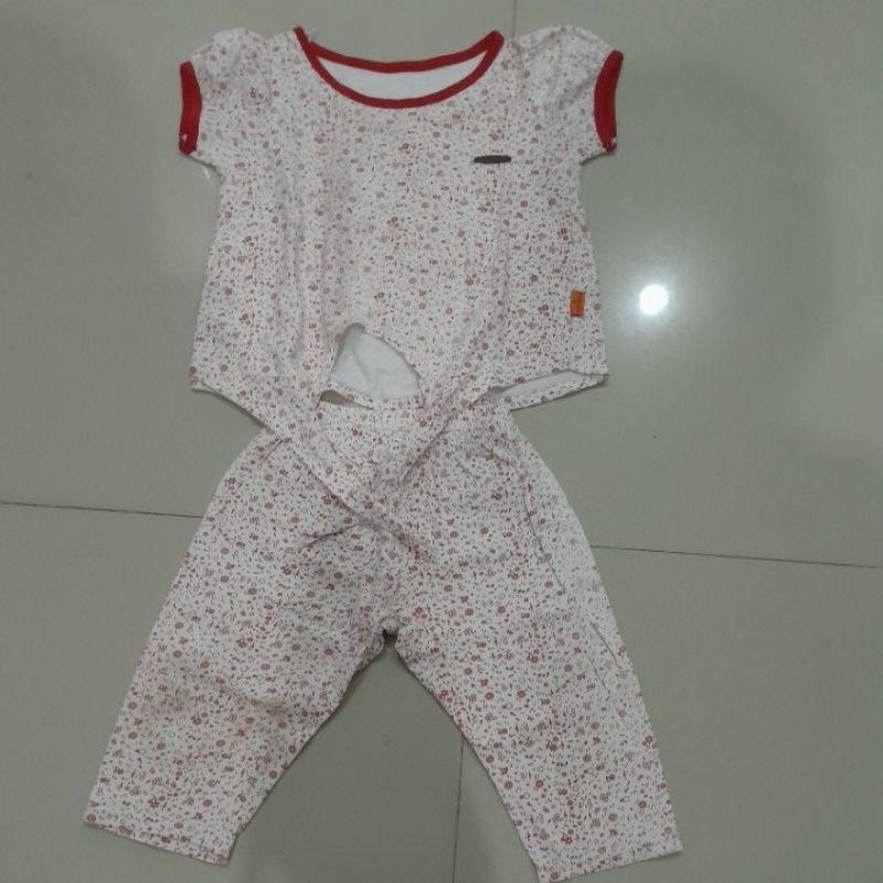 Baju set baby "Hipo jeans" (size M) preloved