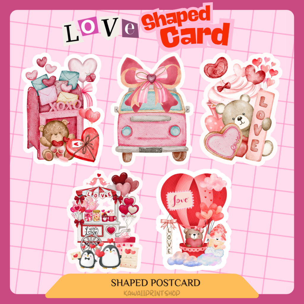 

Valentines Shapedcard Postcard | Kartu Pos Valentine Shape Card Love Friendship | Kartupos Bentuk Love Hati Valentin | Kartu Bentuk Valentine Greeting Card